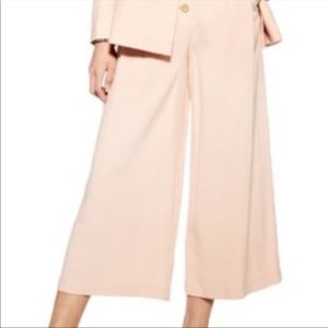 Topshop Coco Cropped Wide Leg Trousers